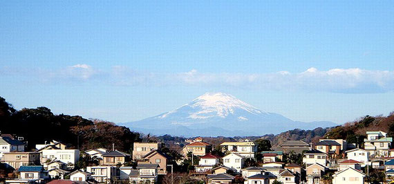 Nice View of Fuji San and Sea from Holy Mother`s House