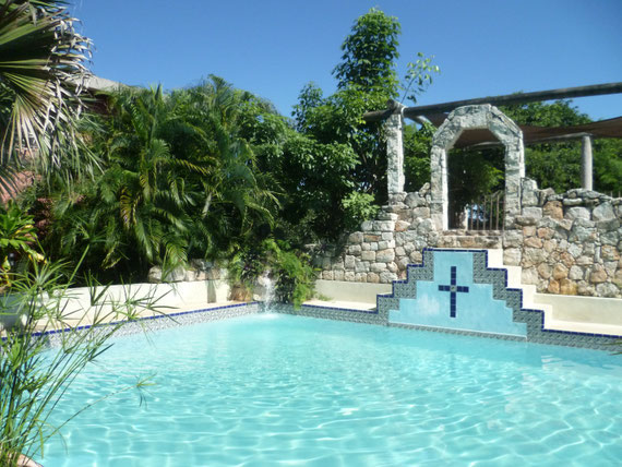 Maya pool at  Hotel Santo Domingo