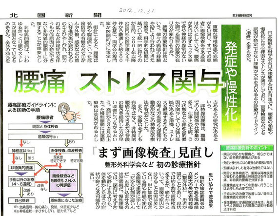 2012.12.31 腰痛 ストレス関与