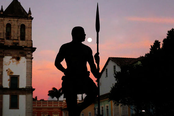 zumbi statue, salvador de bahia, zumbi dos palmares, freiheitskämpfer, brazil, brasilien, quilombo, ganga zumba, angola, republik der sklaven, prinzessin agualtune