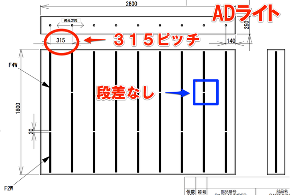 内照式 両面看板用LED ADライト