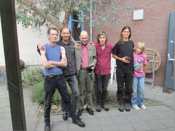 day after the show in Terneuzen 2012 (Leo, Dieter, Inox, Adrian, french hitchhiker and local kid