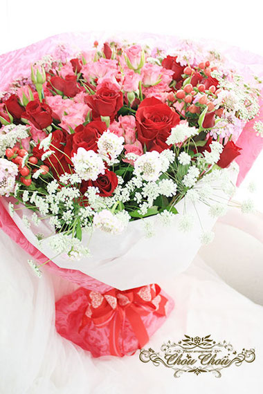 豪華なバラの花束 order no 190203 - オーダーフラワー chouchou 豪華なバラの花束 order no 190203 - オーダーフラワー chouchou