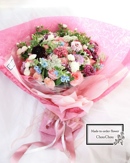ディズニー　プロポーズ　花束　生花　バラ　ミラコスタ　オーダーフラワー　シュシュ　ChouChou