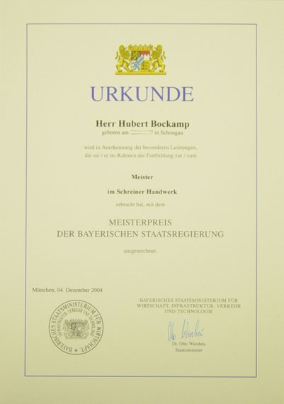 Meisterpreis der bayerischen Staatsregierung