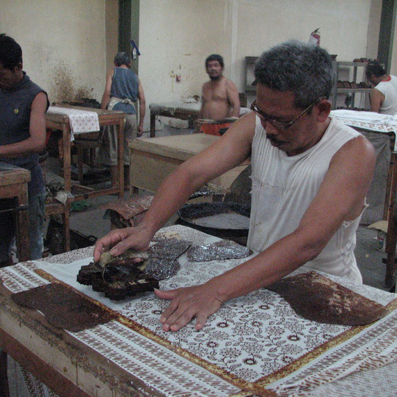 Fabrication de Batik