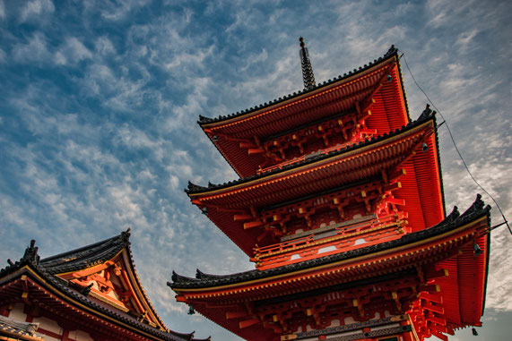 Kiyomizu-dera al tramonto