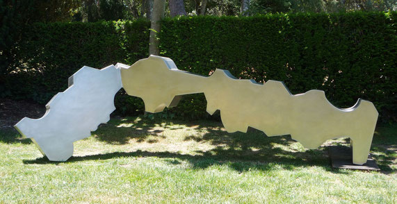 grant irish stainless steel sculpture - fractured