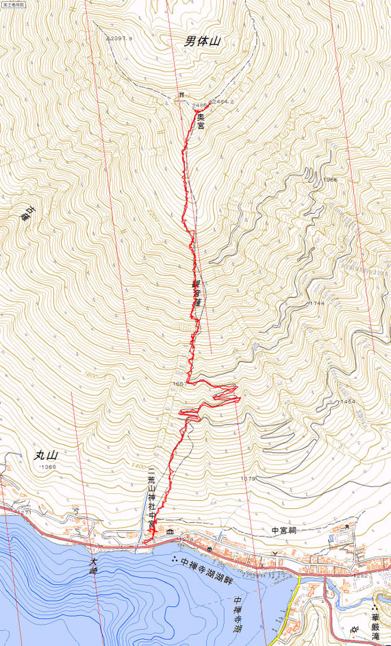 男体山ルート図