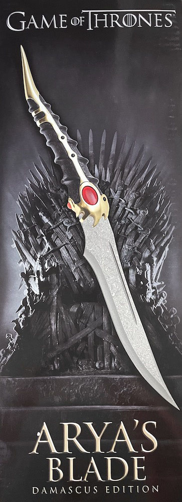 Aryas Dolch (Damaszener Stahl) 1/1 Life Size Game of Thrones Messer Replik 50cm Valyrian Steel