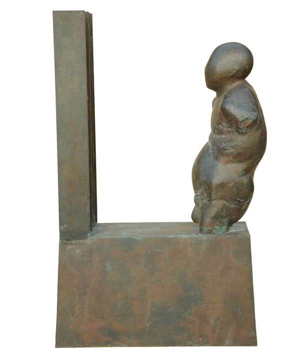 Sockeltorso XIV, (vor Raster, klein), 1985, Höhe 49 cm
