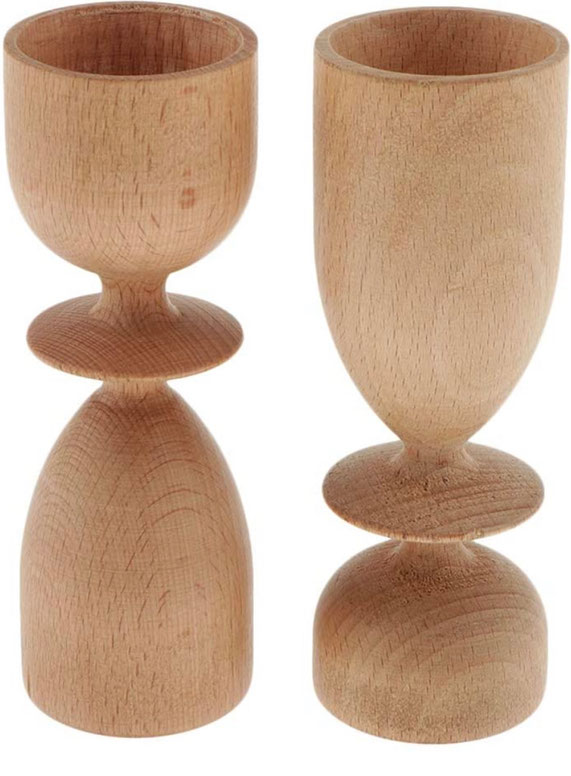 Natürliche Holzkerzenständer