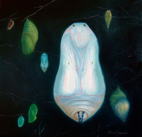 Transformación, 2014,  Óleo sobre tabla, 33x33cm. 