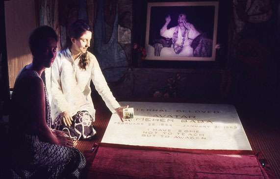 1972 - Meher Baba's Samadhi. Nancy Friedemann & Jean ( wearing white top )