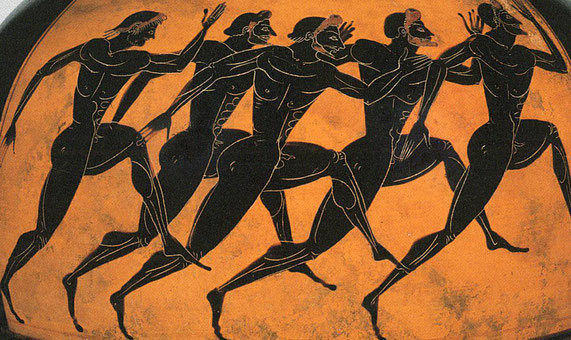 Raffigurazione di corridori greci, Circa 530 a.C