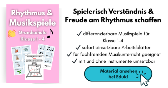 Rhythmik mit Kindern Grundschule Musikspiele Arbeitsblätter