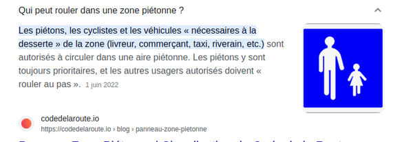panneau zone piétonne lyon