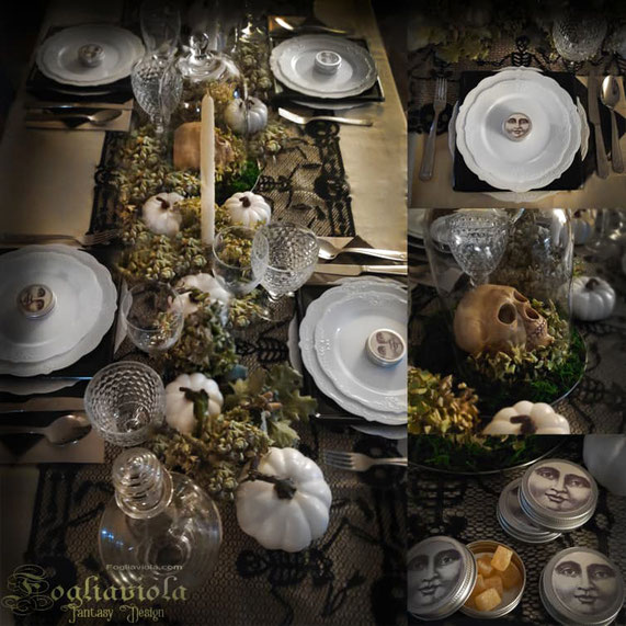 Luxury Halloween Party Tablescape: Shabby Style