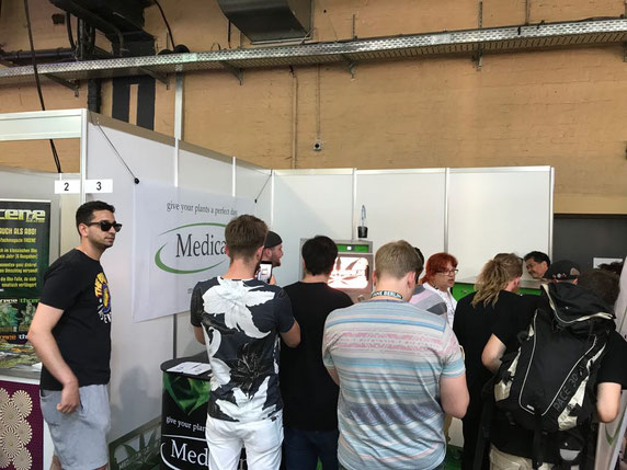 Many people visited Medicans booth to see the GROWMAT and the first presentation of the second product GROWSCHOOL