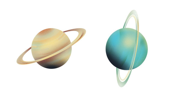 土星と天王星