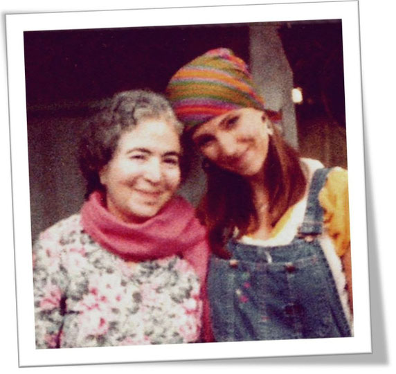 Debbie with Mani Irani, Meher Baba's sister in India.