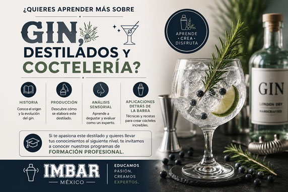 Gin destilados y cocteleria