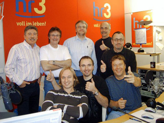 2008 als Gastgeber mit den alten Kumpels bei hr3