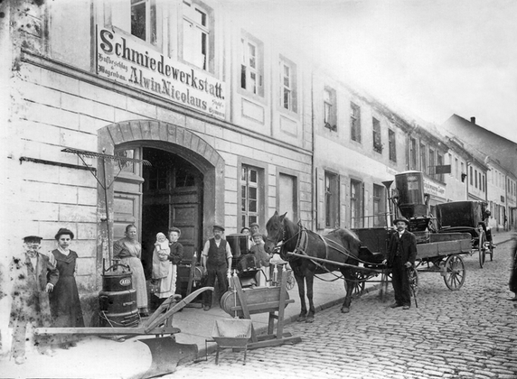 Schmiedewerkstatt Nicolaus in Kamenz, ca.1900