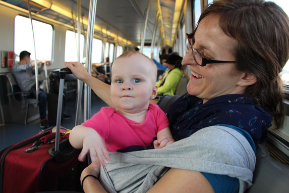Baby Travel New York City - using a baby carrier on the subway