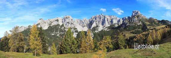 LOS03 - Gosaukamm/Stuhlgebirge im Herbst von den Loseggalmen aus gesehen