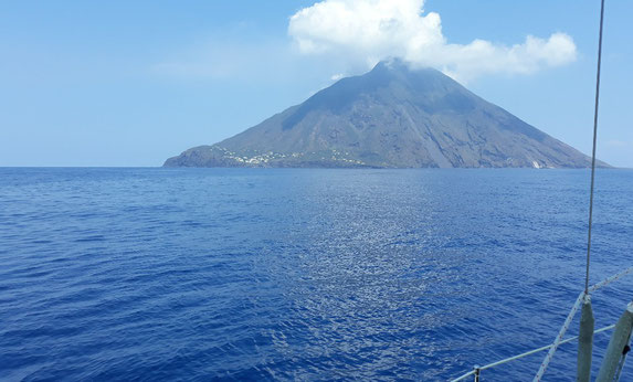 Arrivée au stromboli