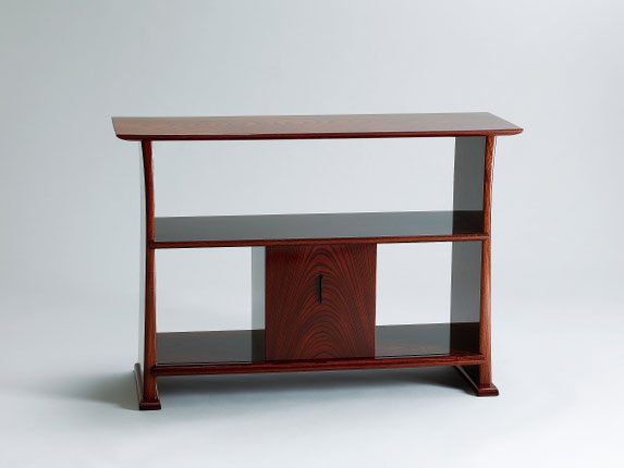 欅漆塗り　飾り棚　① 欅漆塗り 飾り棚 ① 欅漆飾棚 - 工芸家具 古谷禎朗