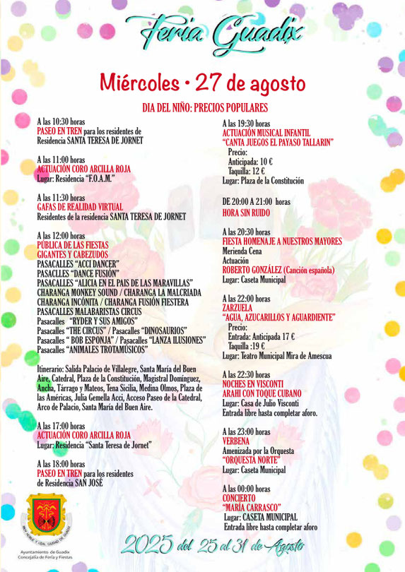 Programa del Mercado Medieval y Feria de Guadix