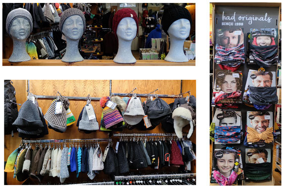 Mützen, Stumrhauben, Stirnbänder und Schlauchtücher