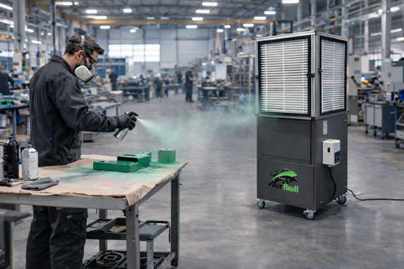 AirMex Farbnebelabsaugung mit Absaugarm – punktuelle Lackiernebel-Erfassung Smart Repair