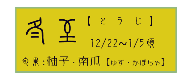 冬至【とうじ】アイコン　旬果：柚子・南瓜