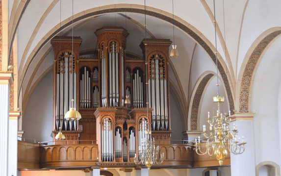 Die Lobback-Orgel (1985) in St. Gertrud Lohne | Foto: Gabriel Isenberg, 2021