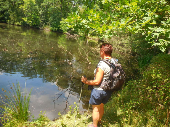 En admiration devant ce plan d'eau, non pas question de baignade