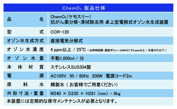 ケモスリー 製品仕様