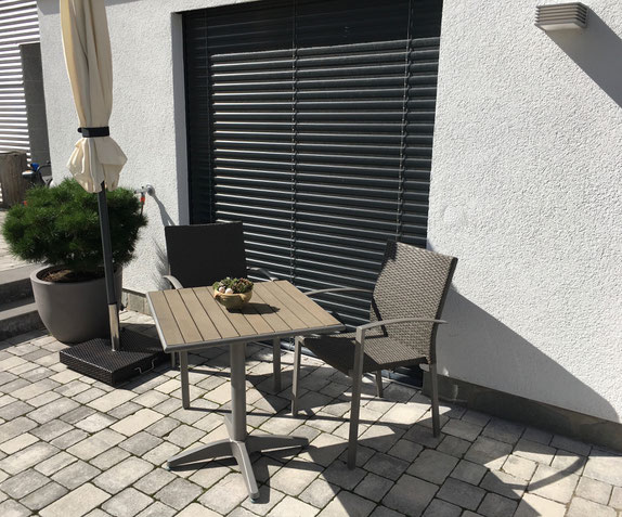 Freisitz der Ferienwohnung in Kaiserslautern Dansenberg