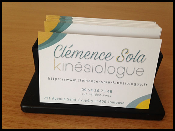 Carte de visite Clémence Sola kinésiologue