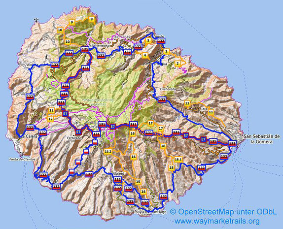 Wanderkarte - La Gomera, die wildeste der Kanaren