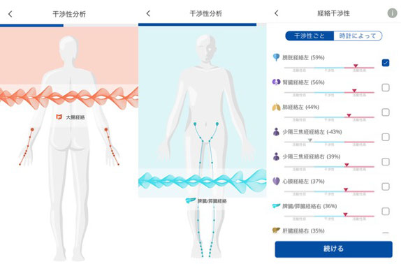 Mag Healyで経絡を分析・調整する。