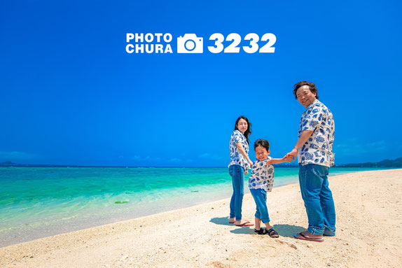 今回で４度も沖縄家族写真に来られて三人家族！またの撮影をお持ちしております！