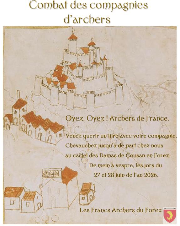 14 janvier 2026, l'annonce de notre 1er tournoi d'archerie. 