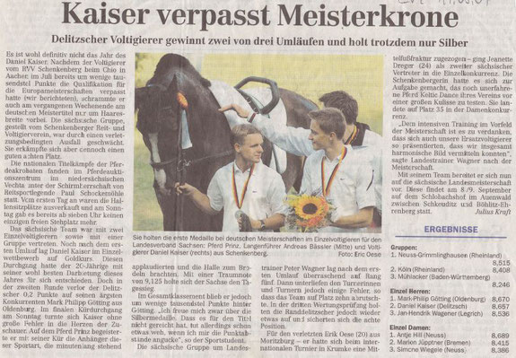 Veröffentlicht mit freundlicher Genehmigung. Quelle: Leipziger Volkszeitung vom 17. August 2007 | Regionalausgabe "Delitzsch-Eilenburg" | Seite 22