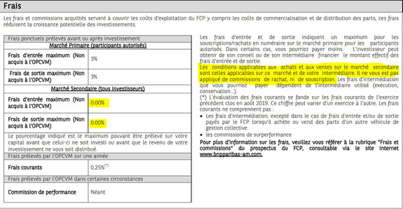 Les éventuels frais d'entrée et de sortie d'un ETF