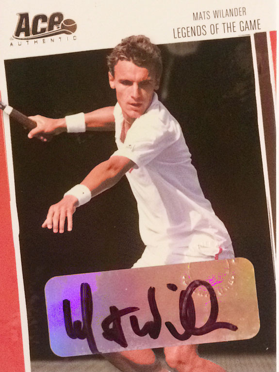 Mats Wilander Sweden, retired, 8 Grand Slam Titles won, 3 times Davis Cup winner, Hall of Fame 2002, Autograph bought