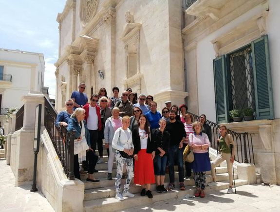 Gruppe Italienisch-Schüler in Apulien