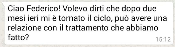 Messaggio a 3 giorni da un trattamento Reiki a distanza. Sarà un caso?